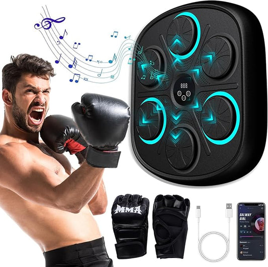 2025 Smart Music Boxing Machine for Adults and Kids: New Model Bluetooth Wall Mounted Punching Pad - Training Sport Equipment for Home Gym - Gifts for Teen Boys