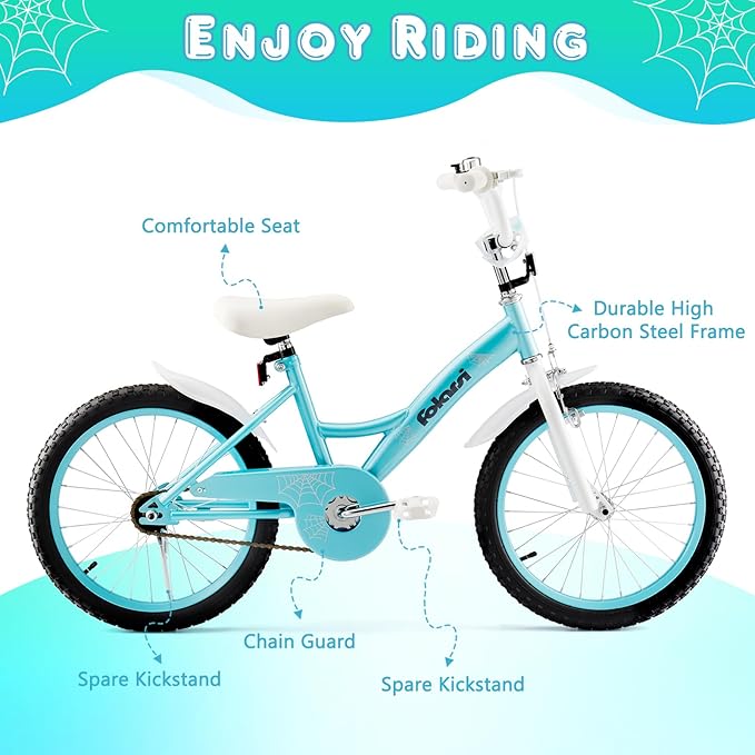 Kids Bike 14 16 18 Inch Bicycle for 3-9 Years Boys Girls Bike，Children's Bicycle with Bell Training Wheels, Multiple Colors