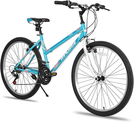 Hiland Adult 26 Inch Mountain Bike, Mens and Womens Bicycle with 21 Speed, High-Carbon Steel Frame Mountain Bicycle, Sport MTB for Men Women