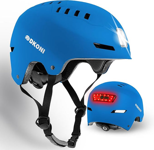 Bike Helmet with LED Lights Bicycle Helmets Commuter Cycling Helmet USB Rechargeable Front & Back LED Light Helmet for Adult Men Women