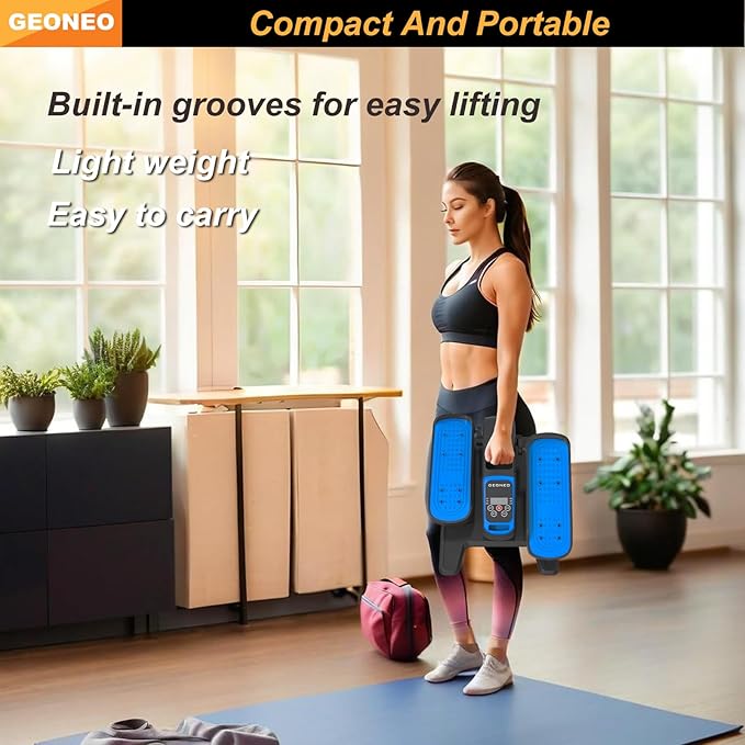 Under Desk Elliptical Machine, Electric Ellipse Leg Exerciser for Senior, Quiet and Compact Electric Seated Pedal for Home with Display Monitor, Remote Control and 12 Adjustable Speeds