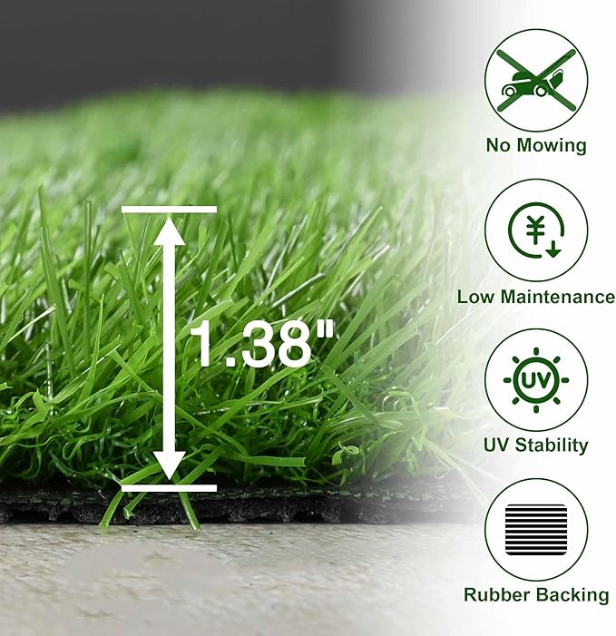 Yescom Sports Sled Strips Turf Gym Turf Flooring for Weight Sled Push Gym Equipment Outdoor Indoor Use 33'x3'(99 Sq.Ft) 1.38" H