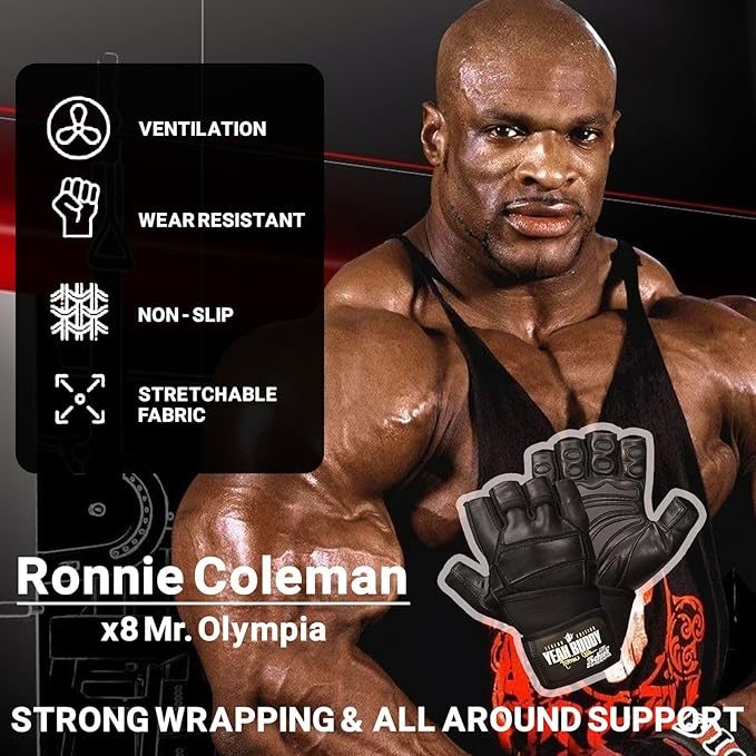 Schiek Ronnie Coleman Signature Series Lifting Gloves - Weight Lifting Grip Gloves Size : Small
