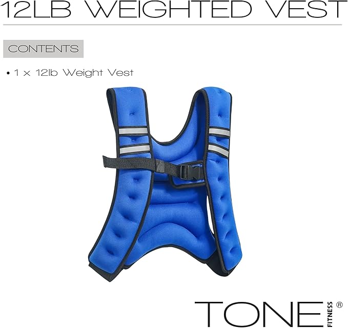 Tone Fitness Weighted Vest | 8lb or 12lb | Multiple Options