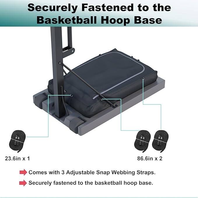 Basketball Hoop Sandbag，Weather-Proof Heavy Duty Weighted Base Anchor for Basketball Hoops, Basketball Hoop Anchor Can Hold in Excess of 200 lbs，Extra Safety for Your Sport