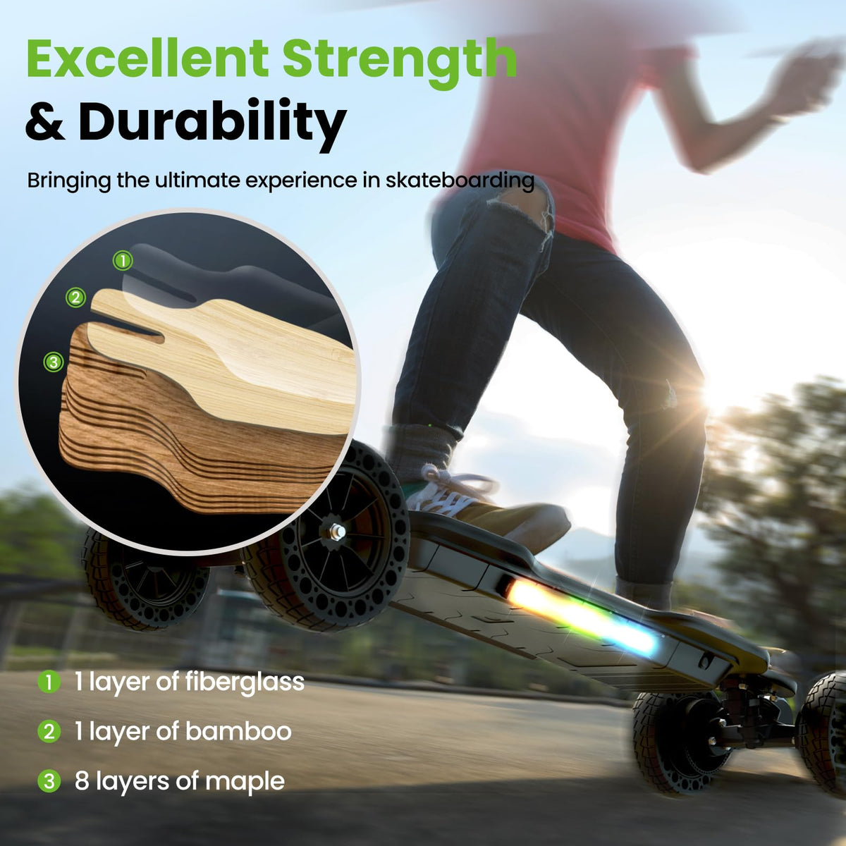 isinwheel V10 Off-Road Electric Skateboard, 3000W 32MPH for Adults