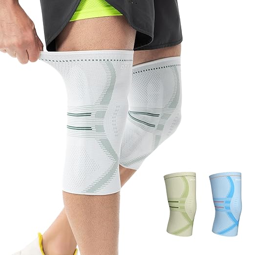 Compression Knee Brace for Women & Men, 2 Pack AOCELL Knee Sleeve Support for Knee Joint Pain Relief, ACL, Meniscus Tear, Arthritis - Breathable for Workout, Running, Gym, Sports, Fitness L