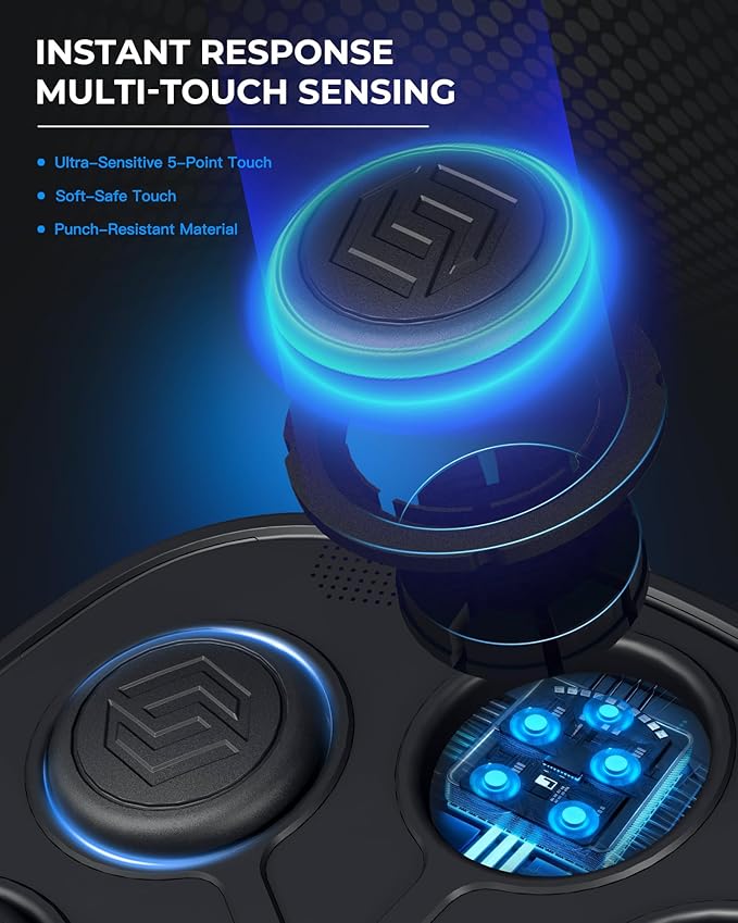 New Smart Music Boxing Machine & Interactive Punching Trainer | 8-Target with LED Rhythm Lights & Wall Mount | Home Workout & Fun for Adults/Kids, Ideal Gift