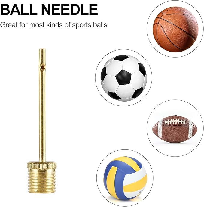 YASI Bicycle Presta Schrader Valve Adaptor, 16PCS Brass Bike Pump Adapters, Ball Pump Needle, Balloon Inflatable Toys Nozzle Inflator Adapter, Air Pump Accessories for Standard Pump or Air Compressor