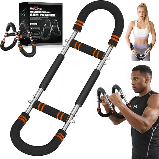 Relife Twister Arm Trainer,40-130lbs Arm Trainer for Forearms & Chest Muscle Training Workout,Adjustable Spring Resistance Chest Exercise, Portable Home Gym Strength Equipment for Men & Women