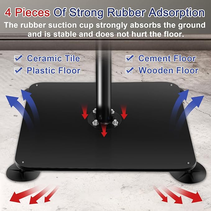 INNOLIFE Boxing Speed Trainer,Boxing Spinning Bar with Speed Bag Free Standing Adjustable Height from 4.8 ft-6 ft
