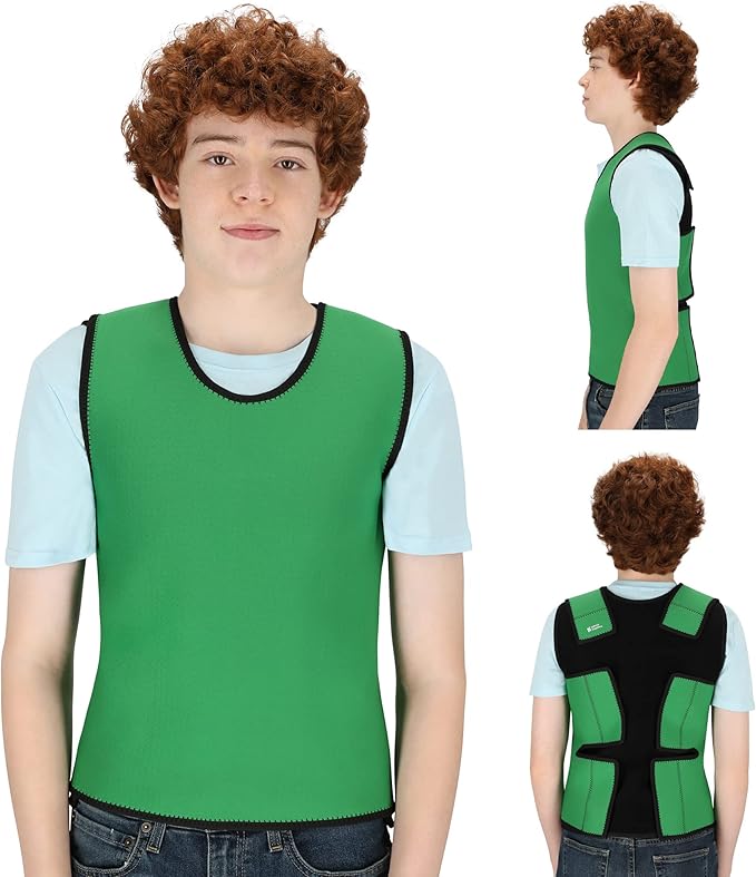 Special Supplies Sensory Compression Vest Deep Pressure Comfort (Green, Large)