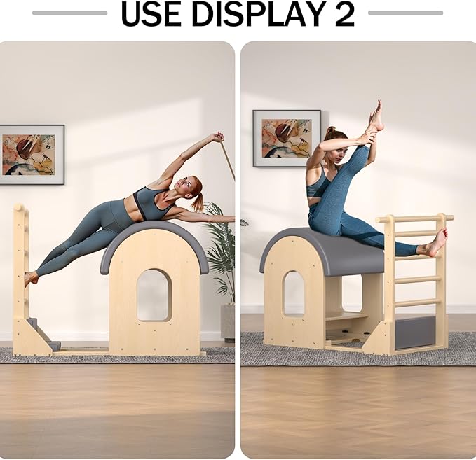 Pilates Barrel, Pilates Spine Corrector is Designed for People who Work in Offices, Pilates Arc Corrects Posture, Relaxes,Stretches to Make The Spine Soft and Supple- Sturdy Solid-91Z6bK