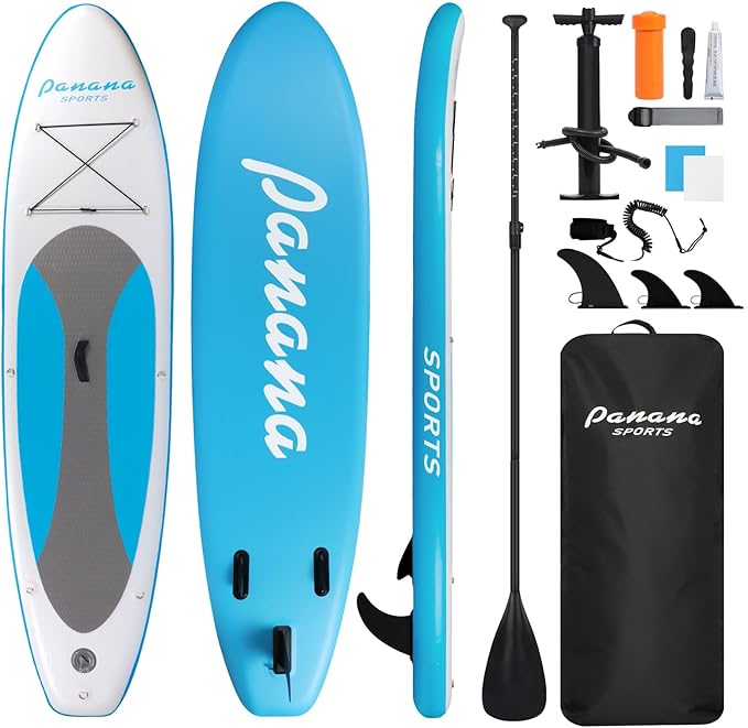 Panana Inflatable Stand Up Paddle Board, 10'x31 x6 SUP with Premium Paddle Board Accessories Kit, Anti-Slip EVA Deck for Adults Youth of All Skill Levels