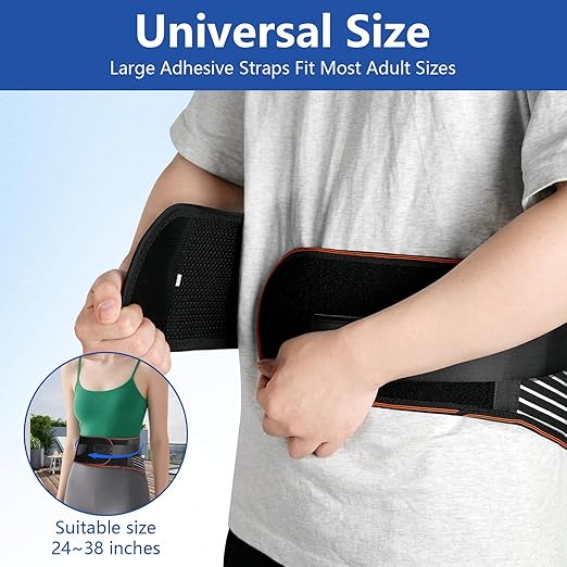 Lumbar and Lower Back Support Belt,With 4 Fixing Brackets,Mesh Breathable Support Belt,For the Relief of Sciatica, Herniated Disc, Scoliosis and Other Lumbar and Back Pain,For Men and Women - XXL