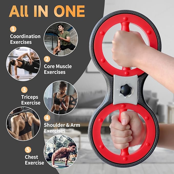Burn Machine Arm Workout Appliances 360 Degree Rotatable Forearm Exerciser Resistance Adjustable Multi-Functional Rotational Trainer Grip Strength Trainer for Home and Gym Workouts.