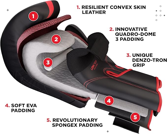 RDX Boxing Gloves, Pro Training Sparring, Maya Hide Leather, Muay Thai MMA Kickboxing, Men Women Adult, Heavy Punching Bag Focus Mitts Pads Workout, Ventilated Palm, Multi Layered, 8 10 12 14 16 18 Oz