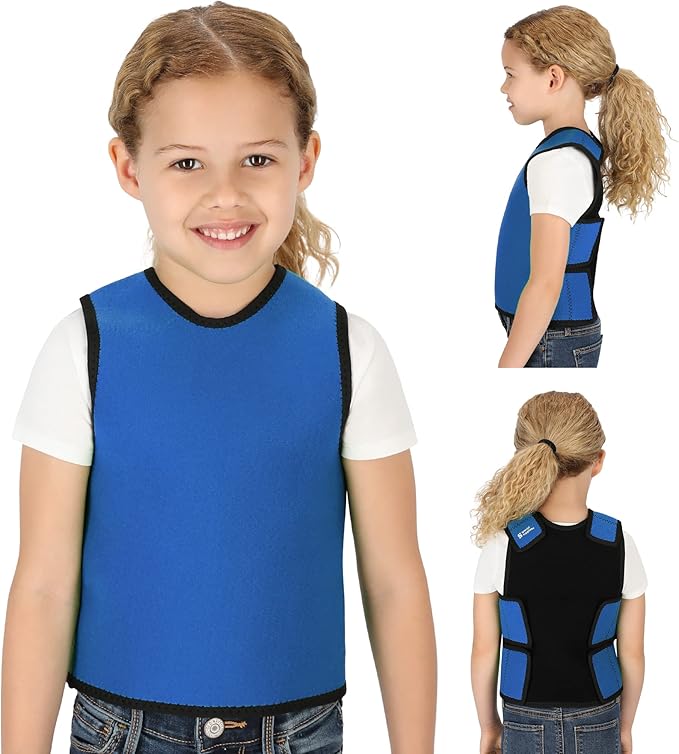Special Supplies Sensory Compression Vest Deep Pressure Comfort (Blue, X-Small)