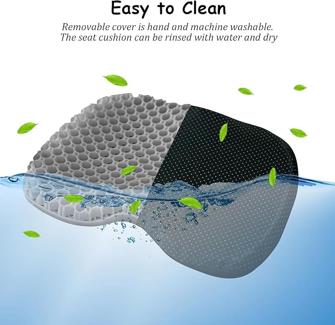 NEW-Vi Anti-Slip Kayak Seat Cushion - Waterproof Thicken Gel Boat Kayak Canoe Rowing Stadium Pad for Sit in Kayak Chair Kayak Accessories Equipment Gear for Fishing Kayak