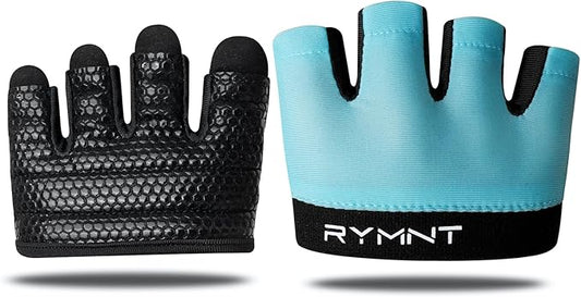Minimal Workout Gloves,Short Micro Weight Lifting Gloves Grip Pads with Full Palm Protection & Extra Grip for Men Women Weightlifting,Gym,Cross Training,Powerlifting,WODs.