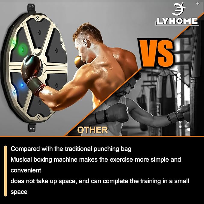 LYHOME Music Boxing Machine,Wall Mounted Music Punching Machine Workout for Adults and Kids,Suitable for Gyms and Homes