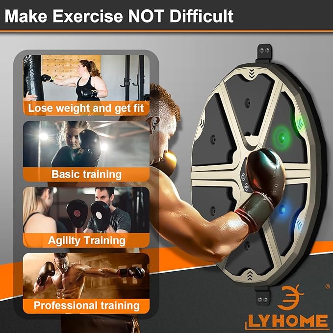 LYHOME Music Boxing Machine,Wall Mounted Music Punching Machine Workout for Adults and Kids,Suitable for Gyms and Homes