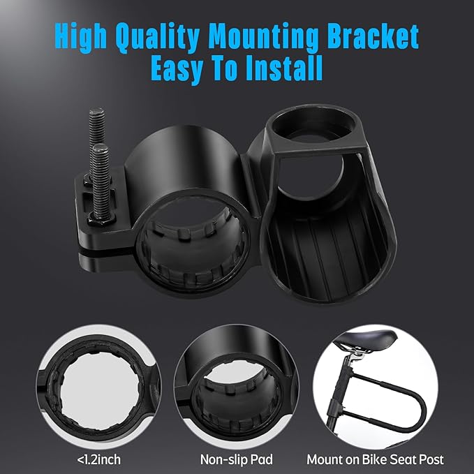 Heavy Duty Bike U Lock - Super Strong 12 Ton Shear, 20mm U Shape Lock Anti-Theft Silicone Covered Electric Scooter Lock Keyhole with Sliding Cover 4ft Steel Cable with Mounting Bracket and 3 Keys(L)