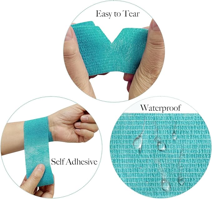 125 Rolls Self Adhesive Bandage Wrap 2 inch Cohesive Bandage Wrap Stretch Bandages Wraps Tape Elastic Self-Adherent Tape for Wrist Ankle Sports Swelling Sprains （Rich Color）
