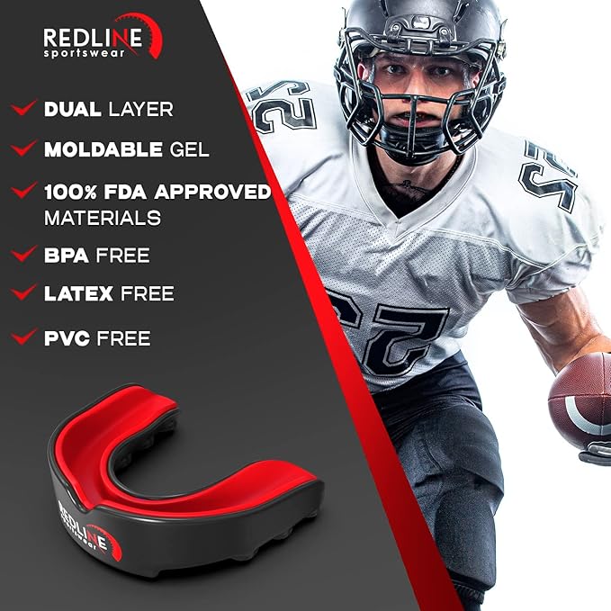 Sports Mouth Guard for Boxing, Football, MMA, Wrestling, Muay Thai, Hockey & Lacrosse Custom Fit Mouthguard for Men, Women, Kids & Youth Case Included, Comfortable, BPA Free, Braces Compatible