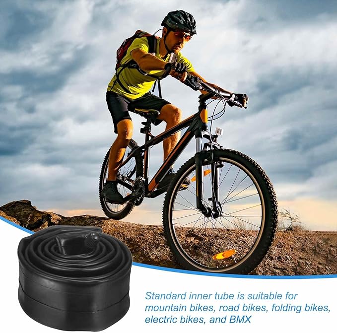 HARFINGTON Inner Tubes Width Rubber Bicycle Tubes with Standard Valve for MTB Mountain Dirt Bike