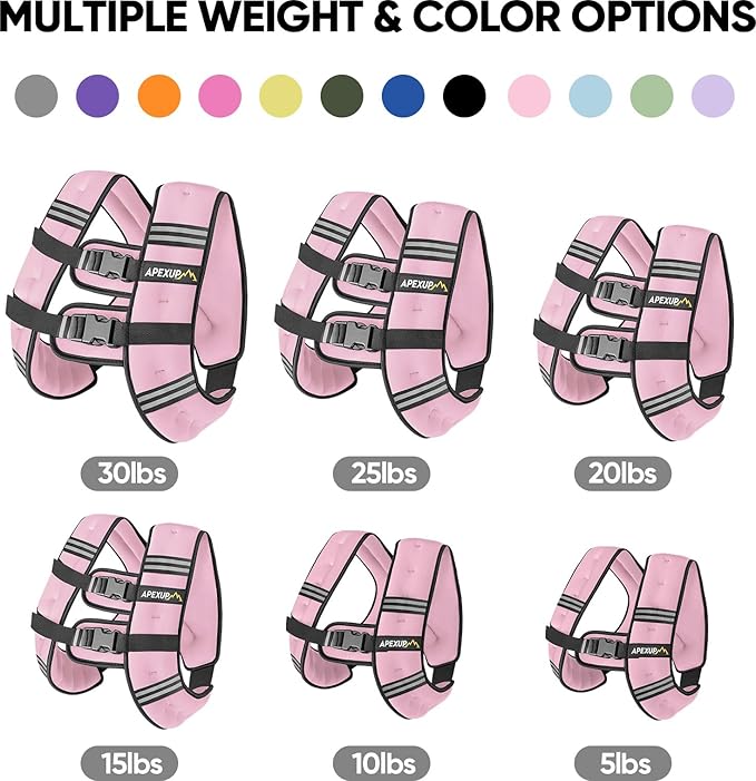 APEXUP Weighted Vest Men Women, Weight Vest for Women Workout Equipment for Strength Training Running