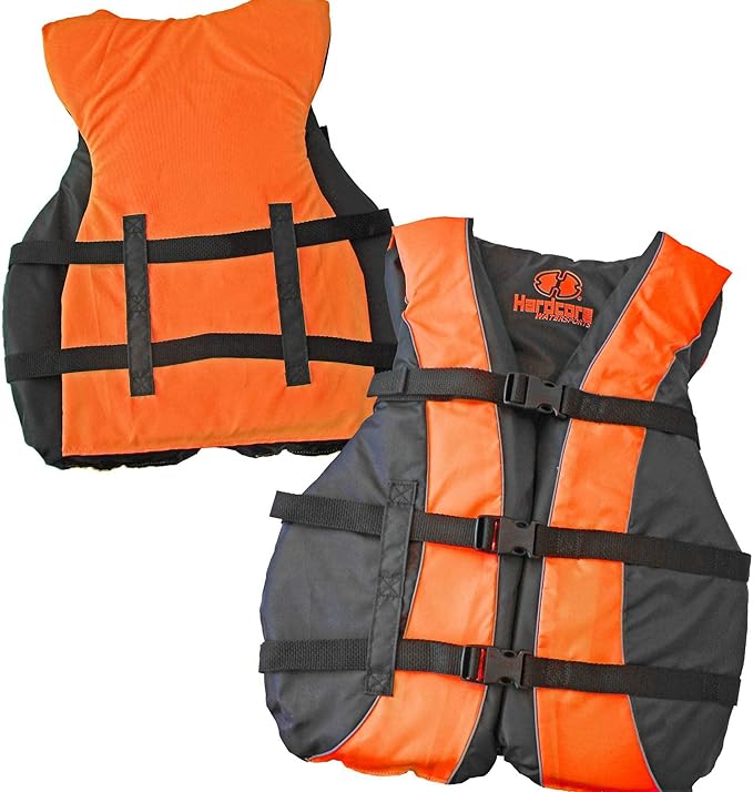 Hardcore Life Jacket Paddle Vest; Coast Guard Approved Type III PFD Life Vest Flotation Device; Jet ski, Wakeboard, Kayak; Ideal Extra Life Jacket for Your Pontoon Boat