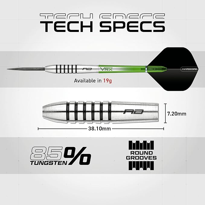 RED DRAGON Featherlite 10g, 12g, 14g, 15g, 16g, 17g, 18g or 19g Tungsten Darts Set with Flights and Stems