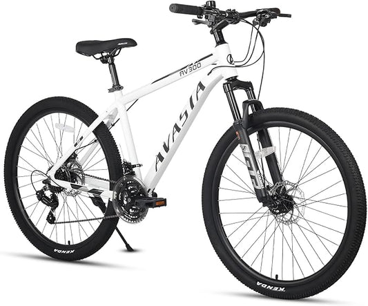 AVASTA AV300 26 27.5 inch Mountain Bike with 21-Speed，Aluminum Frame, Dual Disc Brake, Comfortable Saddle,Multiple Colors