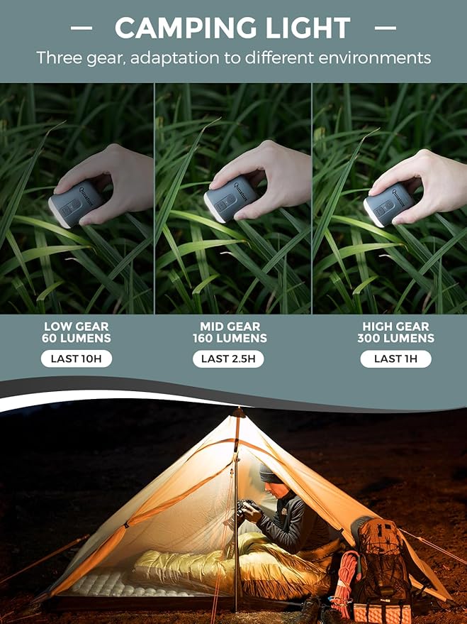 Portable Air Pump for Inflatable, Rechargeable Tiny Pump Air Mattress Pump with Camping Lantern Mini Pump for Sleeping Pads, Pool Floats, Swimming Rings