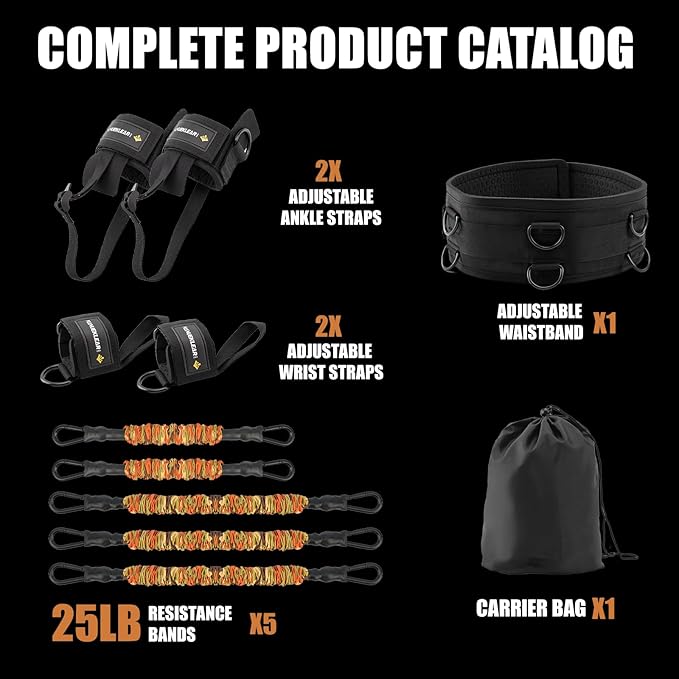 MANUEKLEAR Shadow Boxing Resistance Bands for MMA and Martial Arts, Three Resistance Levels of Full Body Resistance Bands for Boxing Fitness to Enhance Speed and Power