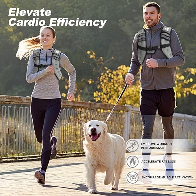 VBSD Weighted Vest Woman 6lb/8lb/12lb/16lb/20lb/25lb/30lb Weight Vest for Women Men Body Weight Vests for Walking Strength Training Running Workout Jogging Fitness