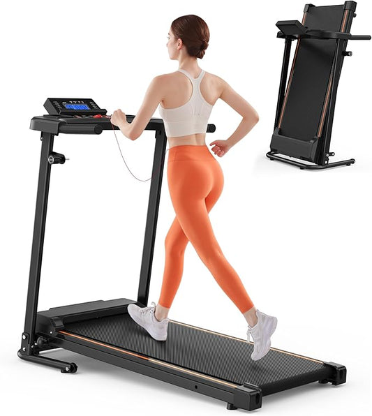 FYC Foldable Treadmills for Home Small, Compact Treadmill with Handles, Mini Treadmill for Small Spaces, 2.5HP & 300 LBS Capacity