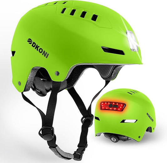 Bike Helmet with LED Lights Bicycle Helmets Commuter Cycling Helmet USB Rechargeable Front & Back LED Light Helmet for Adult Men Women