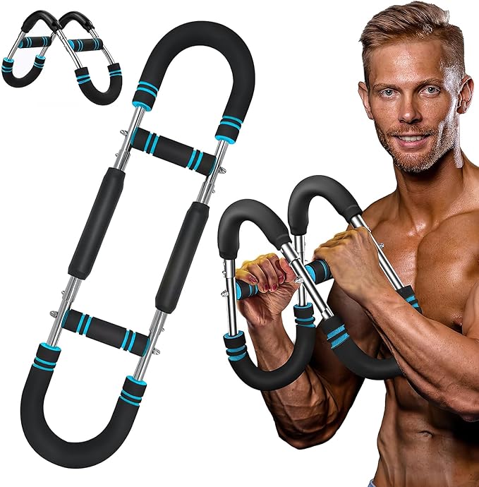 Twister Arm Trainer, 66-110lbs Adjustable Chest Expander, Forearm Enhanced Exercise, Shoulder Muscle Training Fitness Equipment, U-Shaped Power Twister Chest Workout Equipment