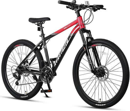 AVASTA Earth 26 27.5 inch Mountain Bike with 21-Speed，Aluminum Frame, Dual Disc Brake, Comfortable Saddle,Multiple Colors