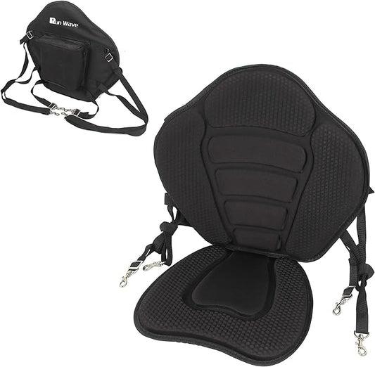 Kayak Seat Luxurious Padded Canoe SUP Seat Adjustable Boat Seat Comfortable Composite Quick Dry Fishing Seat Back Support for Universal Sit