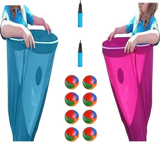 FunFling Granny Pants Yard Game - Oversized Outdoor Toss Game with 16 Throwing Balls for Adults & Kids, Giant Lawn Games for Backyard BBQ, Birthday Parties & Team Building Events