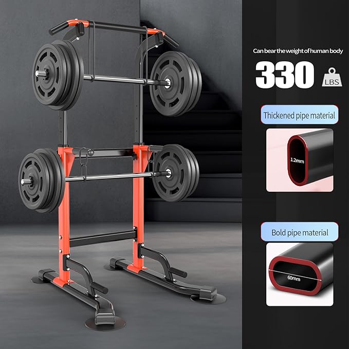 Dip Station - Home Gym Strength Training Pull-Ups Dip-Ups 330Lbs