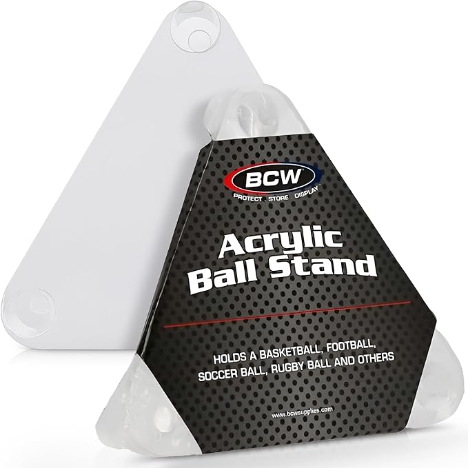BCW Acrylic Ball Stand, 2 Pack | Anti-Slip Design for Basketball, Football, and Soccer Ball Display