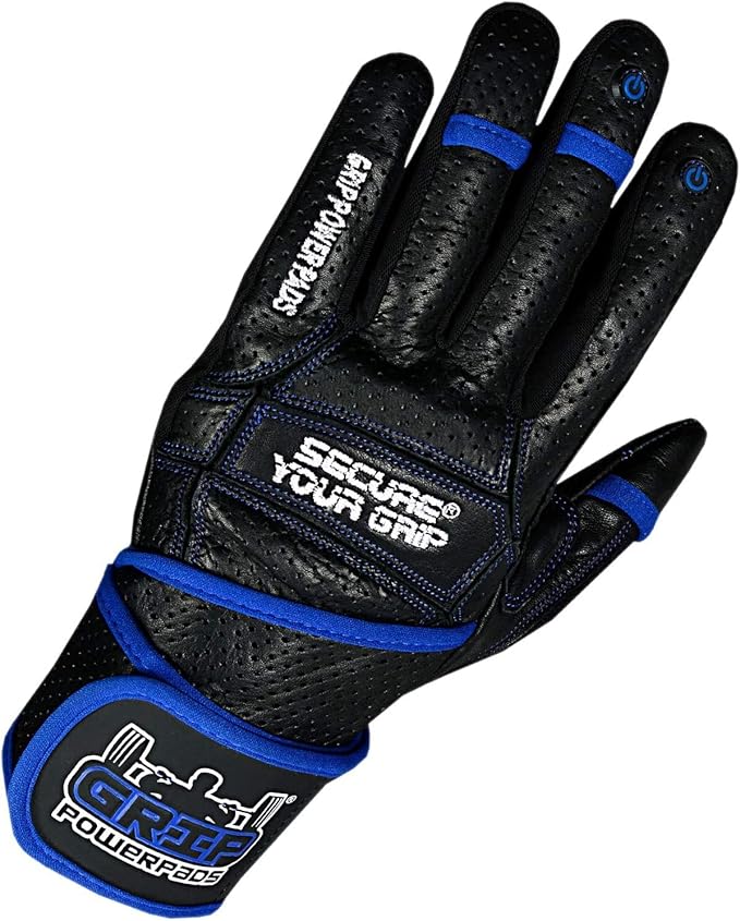 Elite Leather Gym Gloves with Built in 2" Wide Wrist Wraps Grip & Design for Weightlifting Power Lifting Bodybuilding & Strength Training Workout Exercises, Size : Small