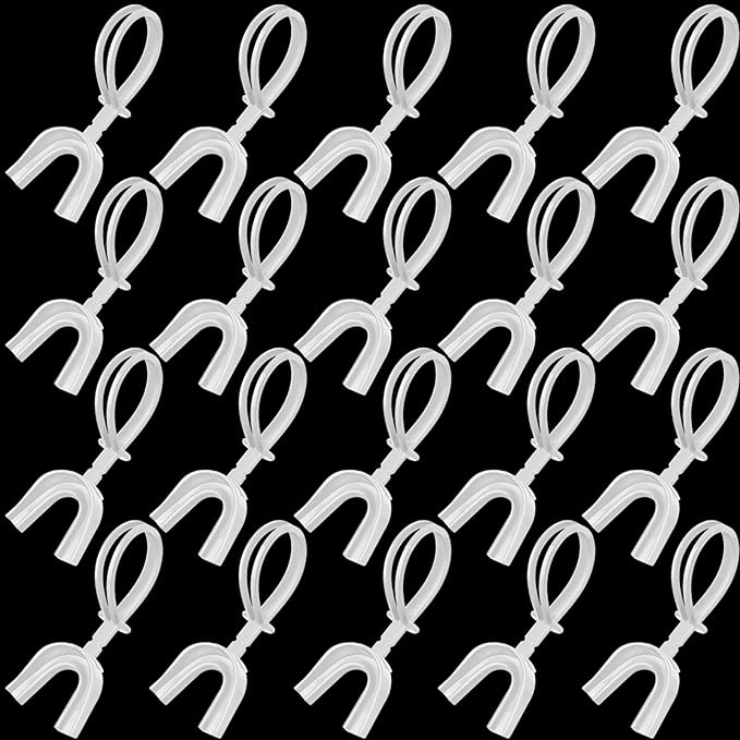 Dunzy 20 Pcs Strapped Mouth Guard Football Sports Mouthguard No Boil Mouthguard Adult Youth Football Mouthpiece Mouth Protector for Boxing Lacrosse Hockey Taekwondo