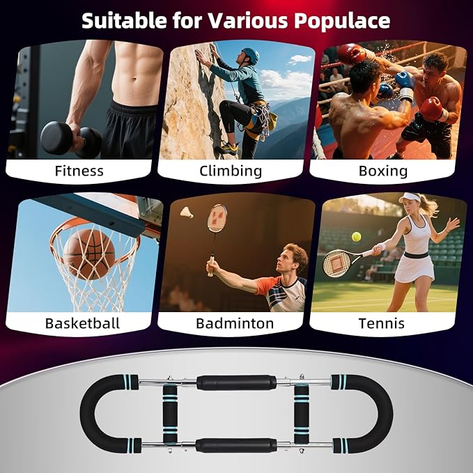 Twister Arm and Chest Muscle Trainer, U-Shape Power Twister Arm Exerciser Adjustable, Shoulder, Biceps, Triceps, Back and Forearm Chest Enhanced Exercise, Upper Body Strength Training