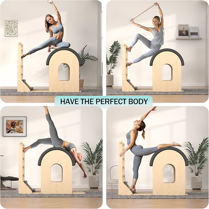 Pilates Barrel, Pilates Spine Corrector is Designed for People who Work in Offices, Pilates Arc Corrects Posture, Relaxes,Stretches to Make The Spine Soft and Supple- Sturdy Solid-91Z6bK