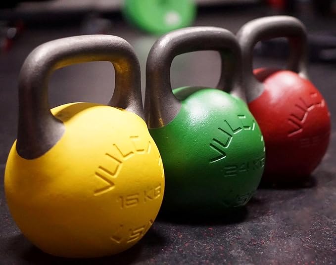 Vulcan Competition Kettlebell – Ergonomic Steel Design with 35mm Wide Grip Handle | Ideal for Strength Training and Workouts | Suitable for All Hand Sizes